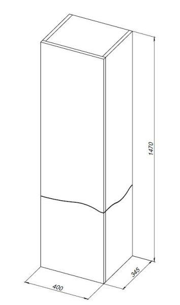 Шкаф-пенал Allen Brau Glority 40 1.35008.NW дуб антик
