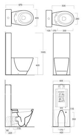 Унитаз-компакт Simas Bohemien CT09