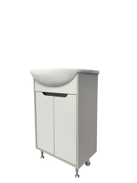 Тумба Runo Эконова 50 серо-оливковая под умывальник Уют 50 (00-00004652)