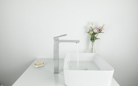 Смеситель для раковины высокий Gappo G1018-2, хром