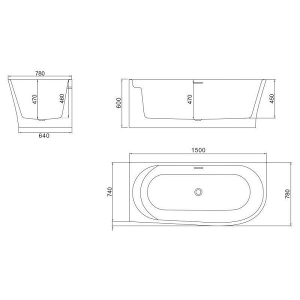 Акриловая ванна BelBagno BB410-1500-780-L
