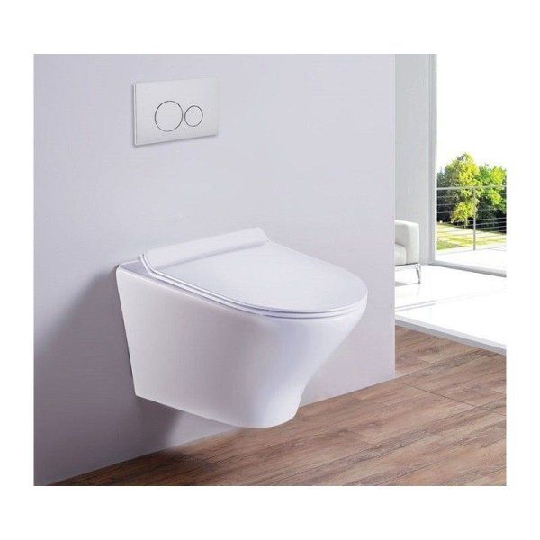 Унитаз подвесной Esbano Aster безободковый, белый