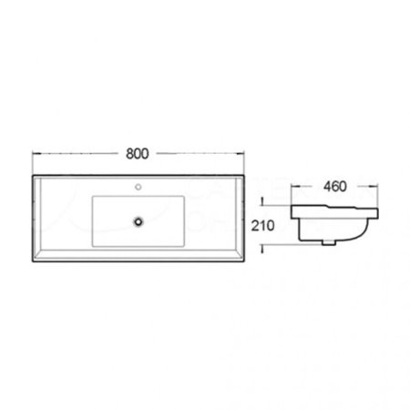 Раковина SantiLine SL-2112 80 белый