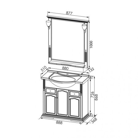 Мебельная раковина Aquanet Dreja 85