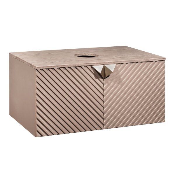 Тумба Runo Андорра 70 кашемир серый дуб какао подвесная под накладной умывальник (00-00004647)