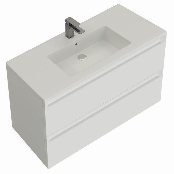 Тумба под раковину Allen Brau Eclipse 100 1.E1003.WM 2.0 белый матовый