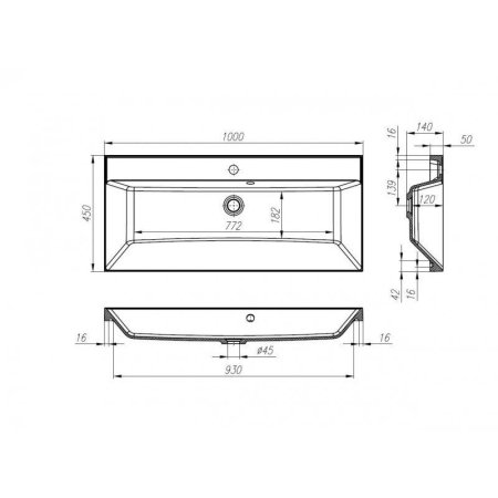 Раковина BelBagno BB1000/450-LV-ART-AST-NERO 100 черный