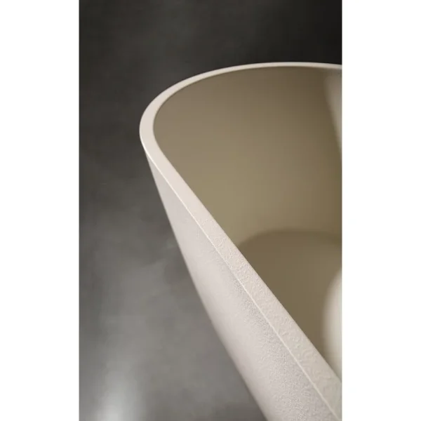 Ванна из литьевого мрамора Abber Frankfurt AM9941MBE 170x75 см, отдельностоящая, светло-бежевый матовый