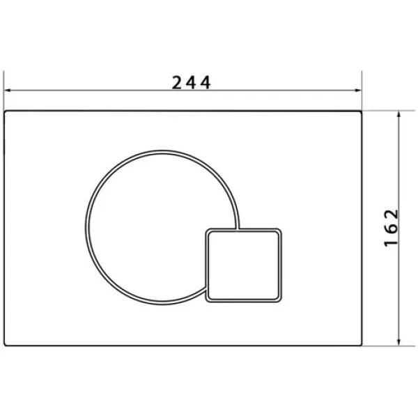 Кнопка смыва Caprigo Shape SA005-crm для инсталляции, хром