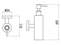 Дозатор для жидкого мыла с настенным держателем Savol 56 (S-005631-1)