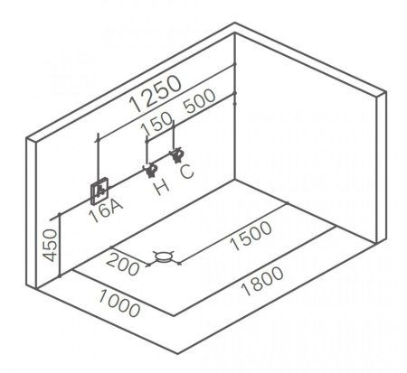Акриловая ванна Gemy G9258 с гидромассажем