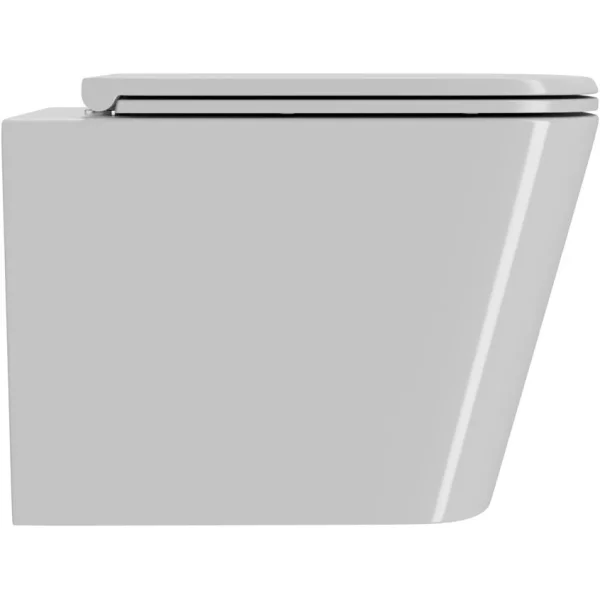 Унитаз подвесной Point Ника PN41081 безободковый, с сиденьем микролифт, белый