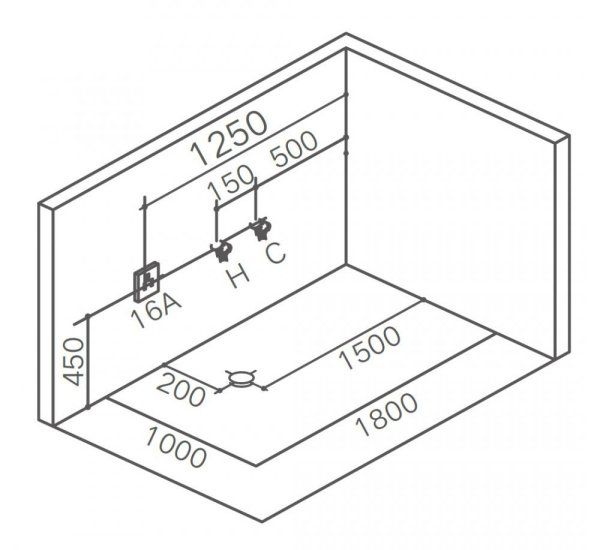 Акриловая ванна Gemy G9258 с гидромассажем