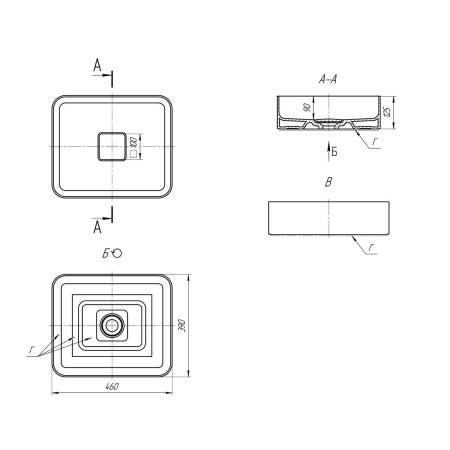 Умывальник Mixline Dreja Джой-46*39" ш*г (546560)