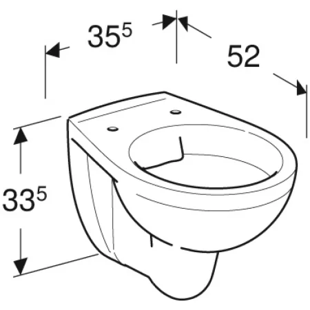 Унитаз подвесной Kolo New Eco K93120000 безободковый, белый