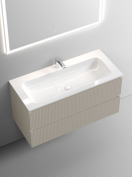 Тумба подвесная SANCOS Snob T 995х445х500, c двумя ящиками оснащенными доводчиками, Beige Soft , SNT100CE