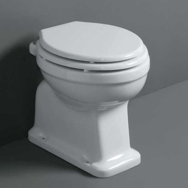 Унитаз приставной Simas Londra LO901bi вертикальный выпуск, белый/хром