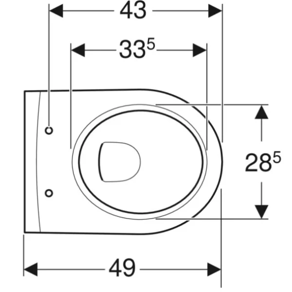Унитаз подвесной Geberit iCon 204070000 безободковый, белый
