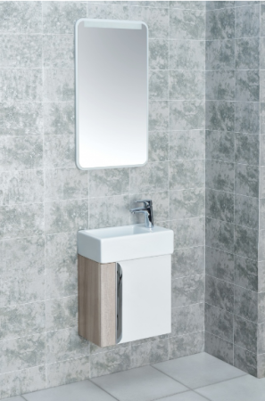 Тумба с раковиной Aquaton Вита 1A221401VTD70 45 белый глянец/ясень шимо