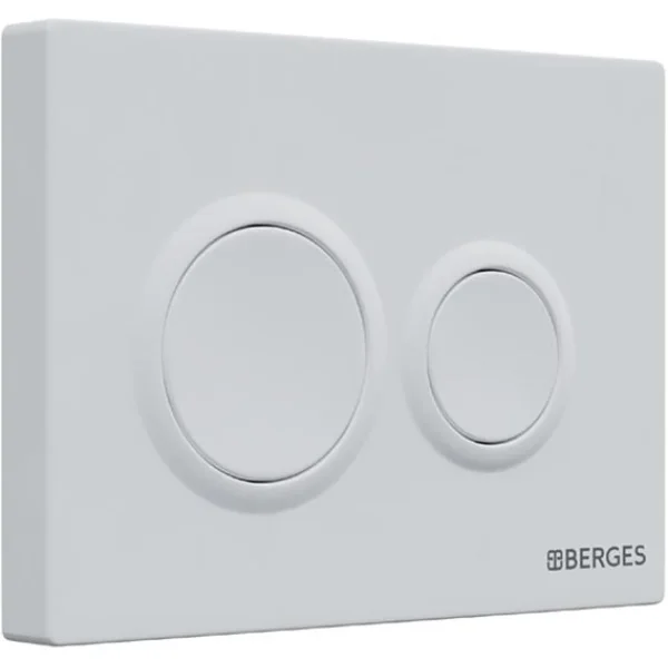 Кнопка смыва Berges Novum O4 040064 для инсталляции, белый матовый