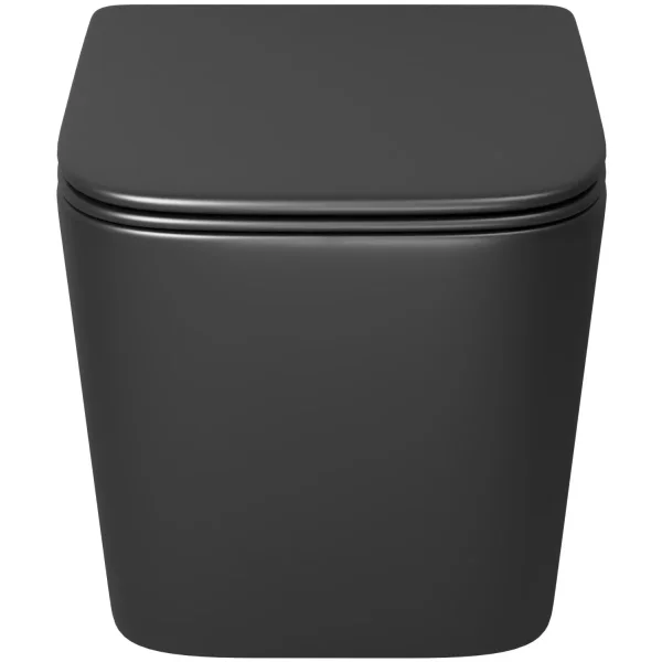 Унитаз подвесной Grossman GR-4404BMSQ безободковый, торнадо, с сиденьем микролифт, черный матовый