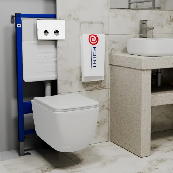 Кнопка смыва Point Венера PN44071WC для инсталляции, белый/хром