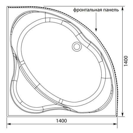 Акриловая ванна Aquanet Palau 00204021 140х140