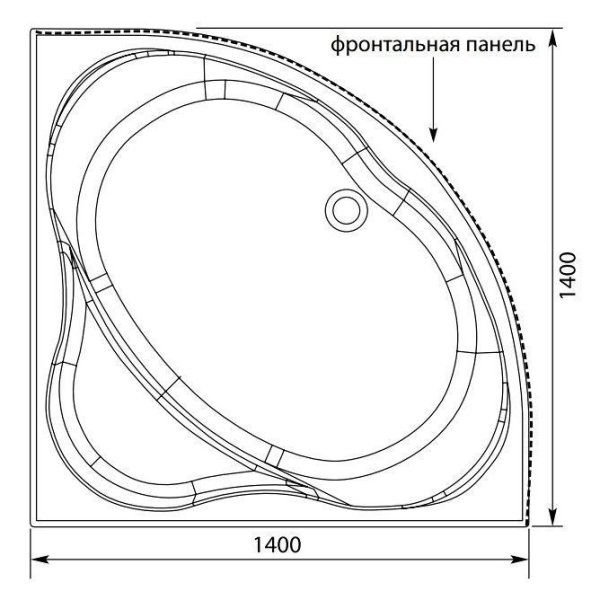 Акриловая ванна Aquanet Palau 00204021 140х140