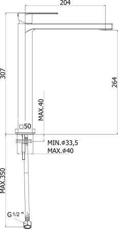 Смеситель Paffoni Tango TA081CR для раковины, хром