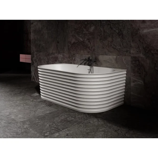 Ванна из литьевого мрамора Abber Stein AS9652 170x80 см, белый матовый