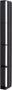 Полка Aquanet Магнум 15x130 черная матовая, вертикальная