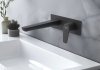 Смеситель для раковины настенный (внешняя и скрытая часть) AQUATEK, матовый черный AQ1113MB БЕТТА