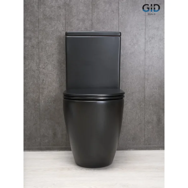 Унитаз-компакт GID Tn2188Bm безободковый, с сиденьем микролифт, черный матовый