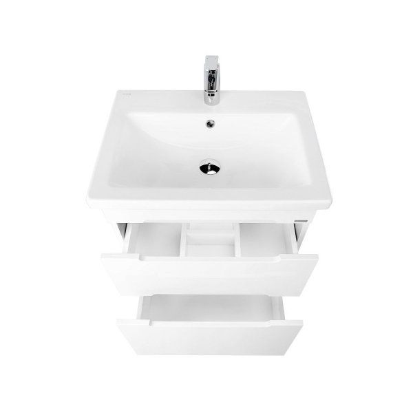 Тумба VIANT "Марсель" COMO 60 2 ящика белая 430х560х820 (VMAR60CO-T2Y)