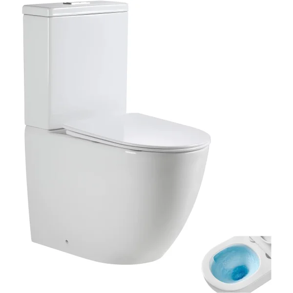 Унитаз-компакт GID Tn2188TF безободковый, торнадо, с сиденьем микролифт, белый