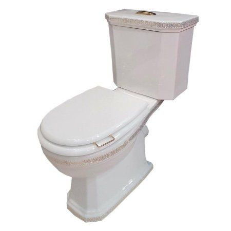 Унитаз-компакт Boheme  узор золото Vogue 941-G