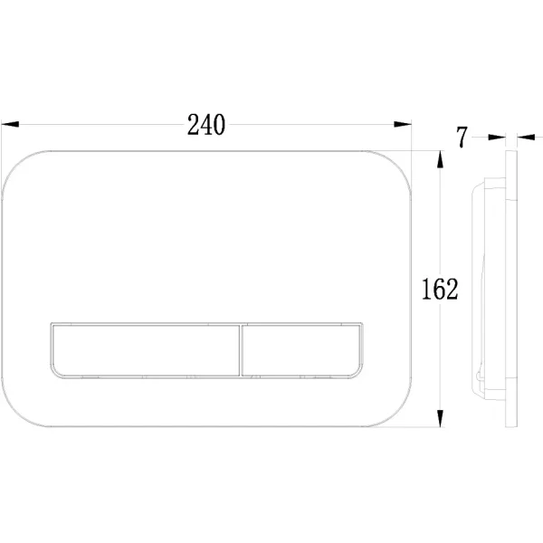 Кнопка смыва Veconi Flush V12 FLV12-W для инсталляции, белый глянец