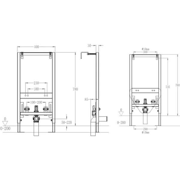 Инсталляция для биде Wonzon & Woghand WW-TI823A