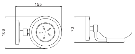 Мыльница стеклянная  Savol (S-007159)