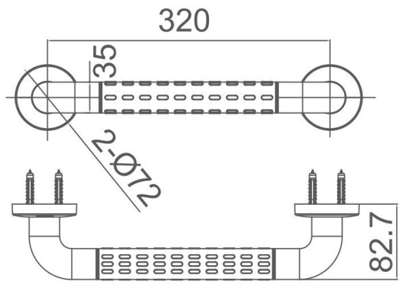 Поручень ARROW AG5611NO белый