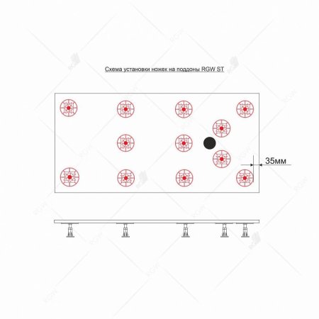 Комплект ножек RGW N-12 (12 штук) 03231210-0