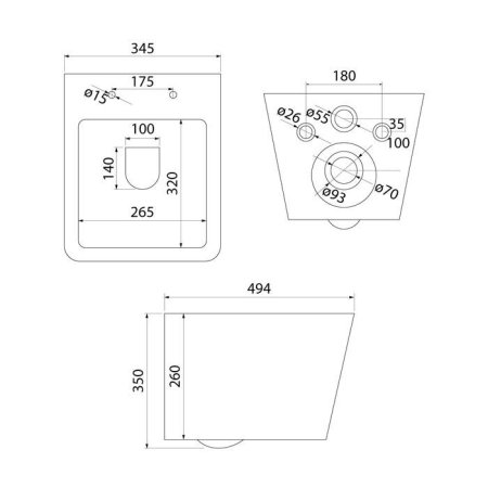 Унитаз подвесной безободковый IDDIS New Mirro (NMIRDSEi25)