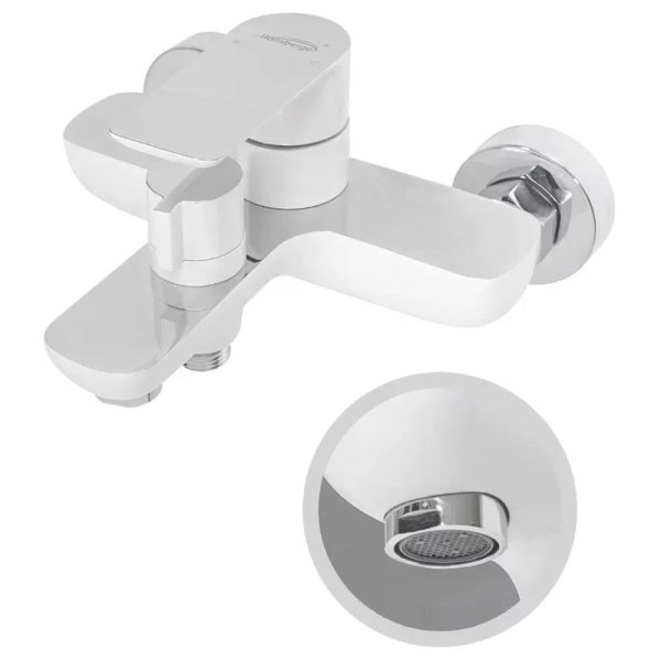 Набор для ванны 3 в 1 Hansberge H7099W, белый/хром