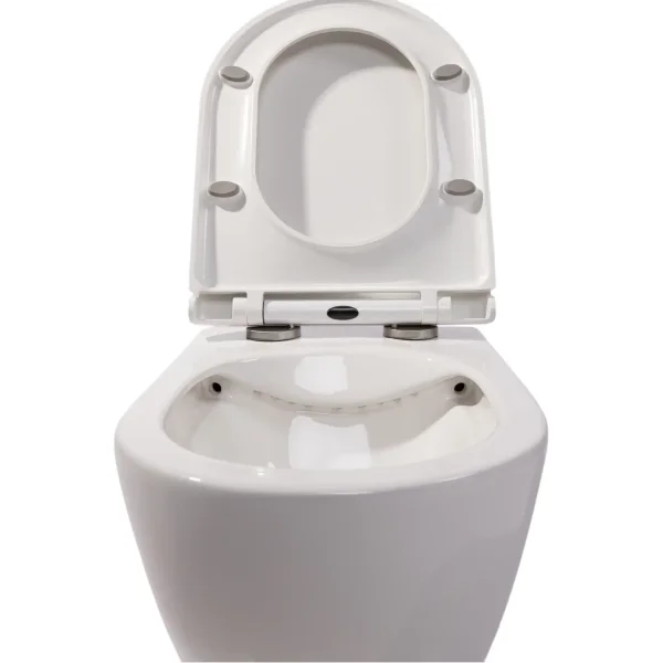 Унитаз подвесной Charus Estella EWC700-121W безободковый, с сиденьем микролифт, белый