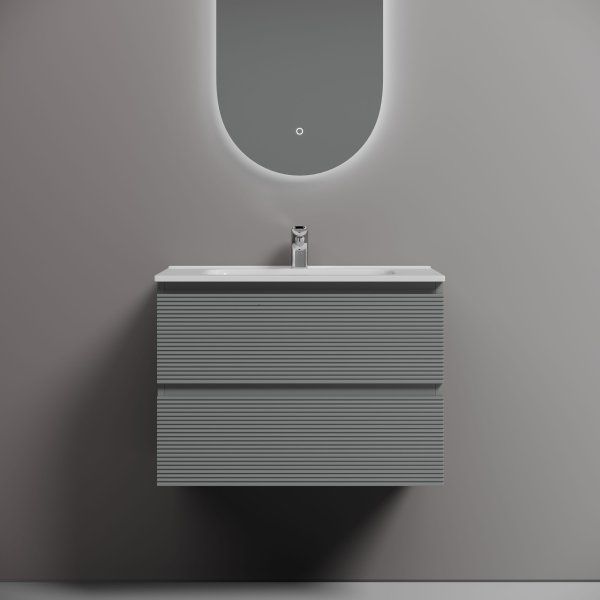 Тумба подвесная SANCOS Folk 690х445х500, c двумя ящиками оснащенными доводчиками, Ergraut soft, FL70ES