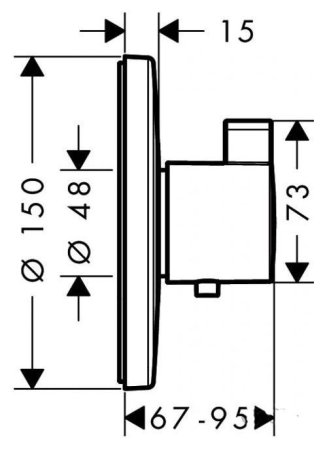 Термостат Hansgrohe ShowerSelect S 15742000 для душа хром