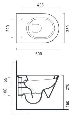 Унитаз подвесной Catalano Zero 50