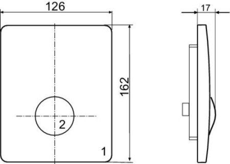 Кнопка смыва для писсуара Sanit 16.064.81.0000 хром