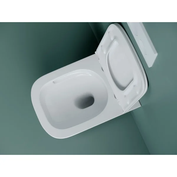 Унитаз подвесной Ceramica Nova Union CN4009T безободковый, торнадо, с сиденьем микролифт, белый