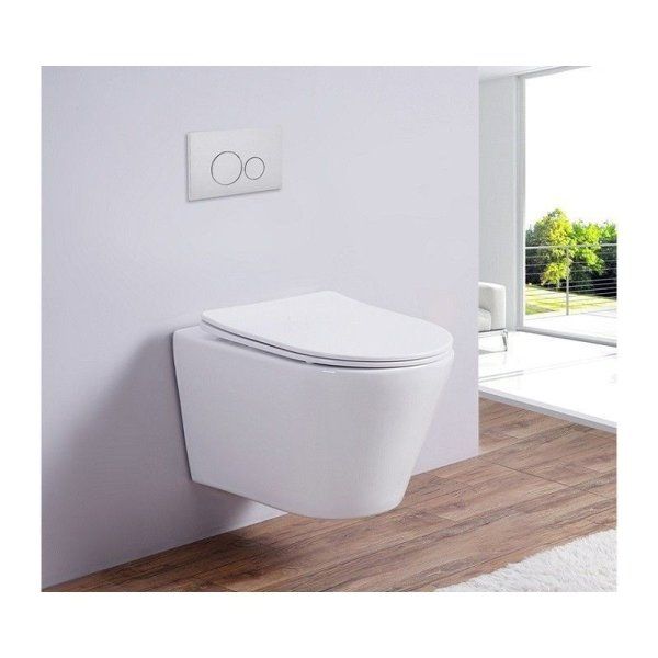 Унитаз подвесной Esbano Clavel безободковый, белый матовый